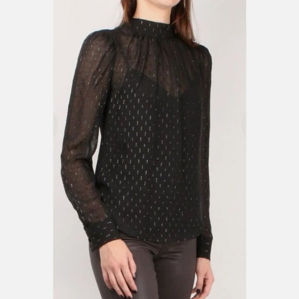 Veronica Beard Black Melling Top